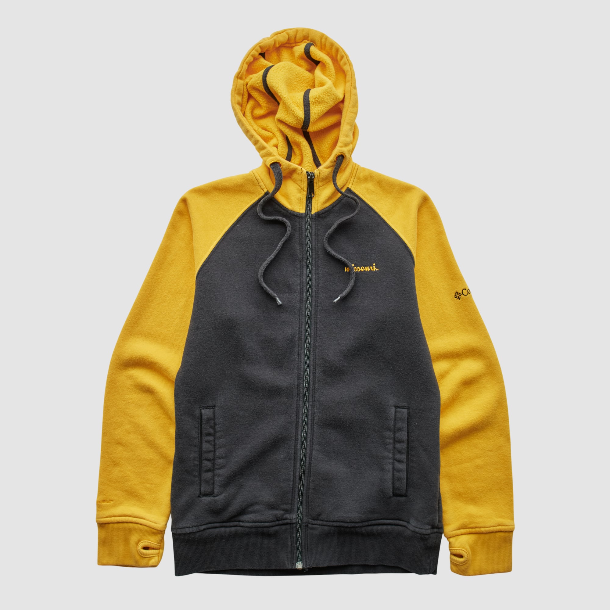 Missouri Tigers Columbia 2010s Hooded Full Zip Sweatshirt - Black - XXS by Fanatics Real Vintage