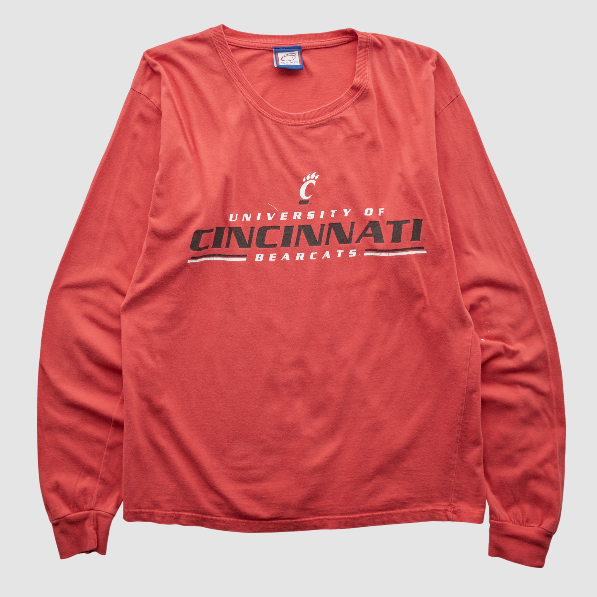 Cincinnati Bearcats CADRE 2000s Long Sleeve T-shirt - Red - S by Fanatics Real Vintage