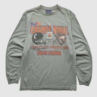 Orange Bowl Jansport 2009 Long Sleeve T-shirt - Heather Gray - S by Fanatics Real Vintage