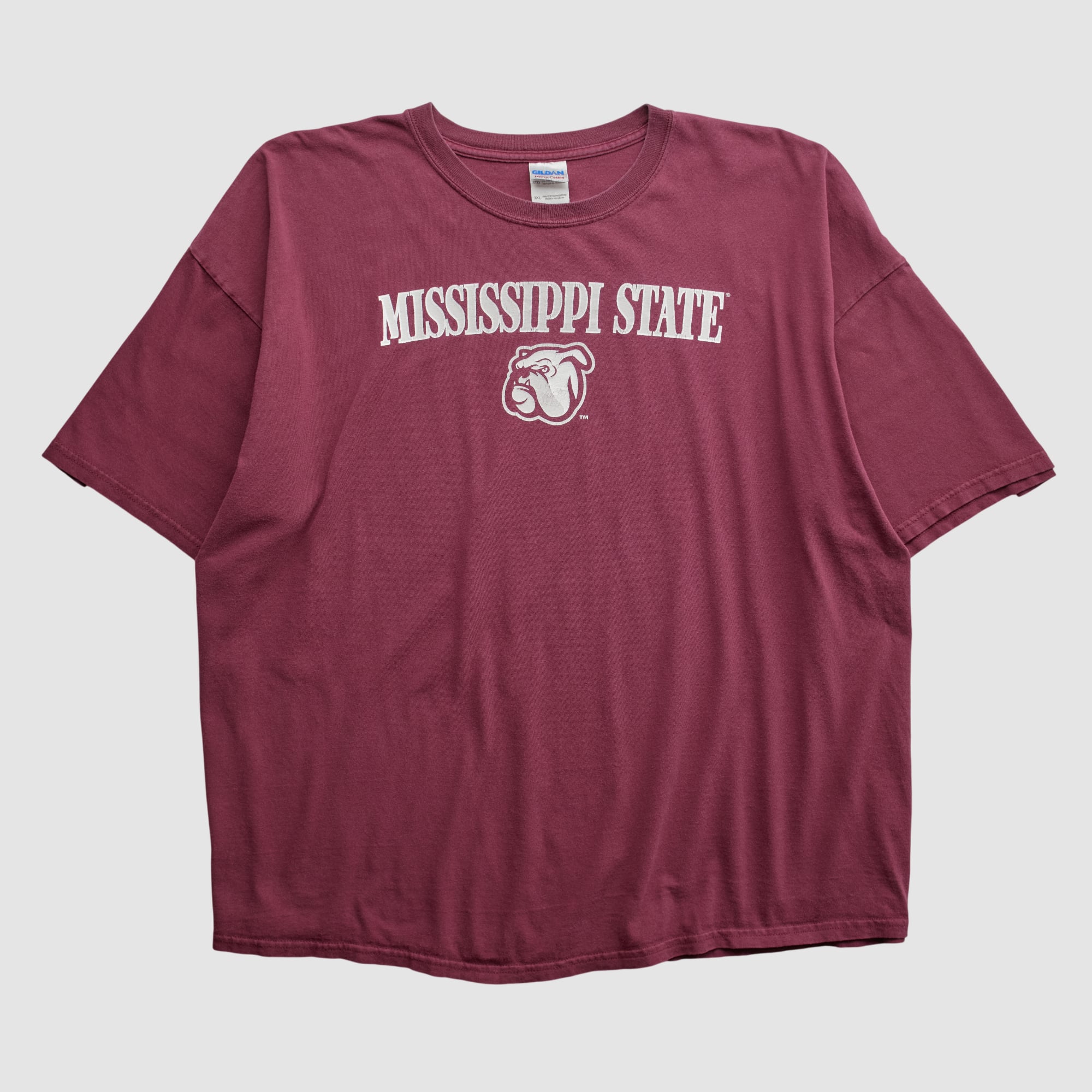 Mississippi State Bulldogs Gildan 2000s T-shirt - Maroon - 2XL by Fanatics Real Vintage