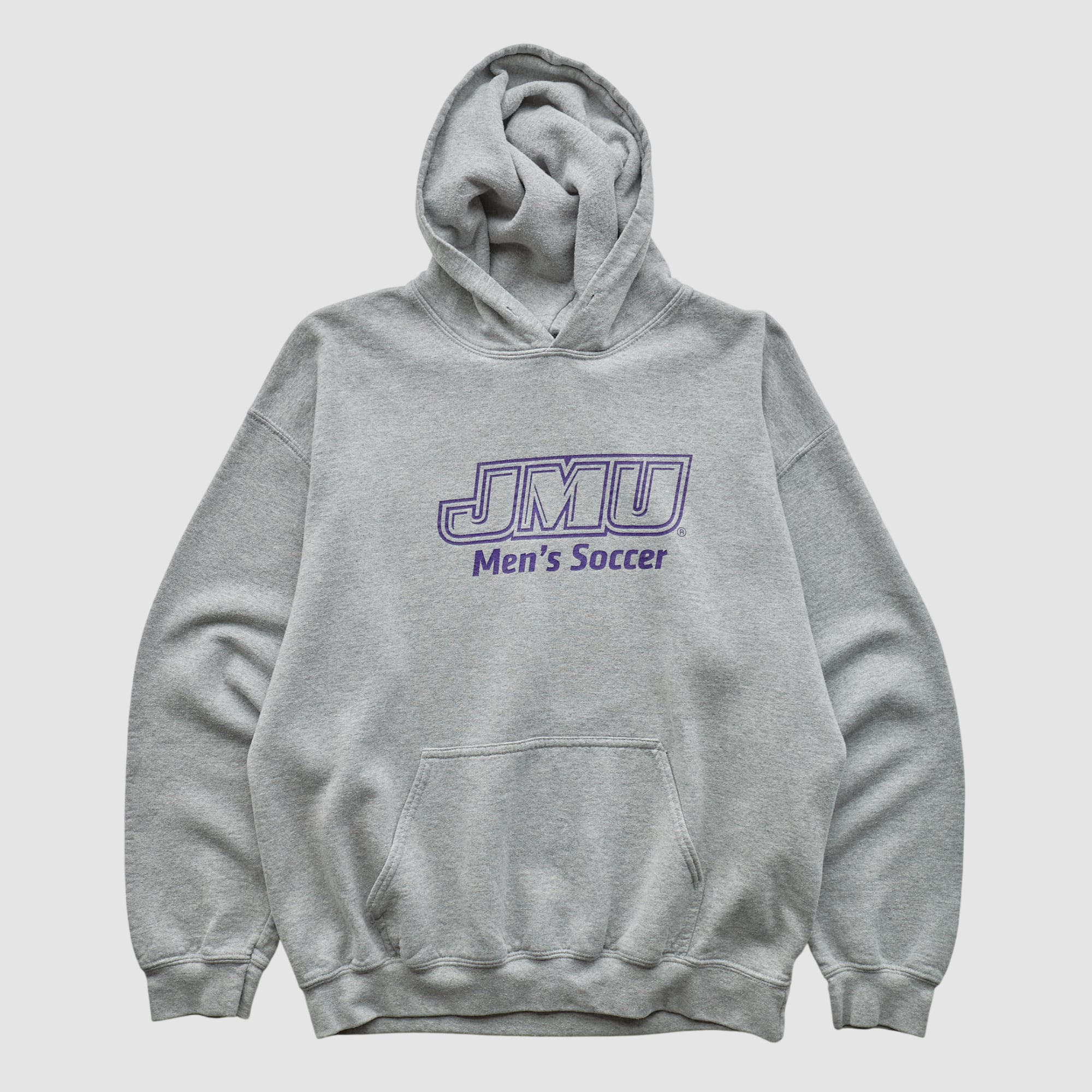 James Madison Dukes Gildan 2010s Hooded Pullover Sweatshirt - Heather Gray - S by Fanatics Real Vintage