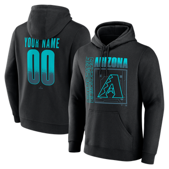 Men's Black Arizona Diamondbacks Big & Tall Home Field Pop Personalized Name & Number Hoodie