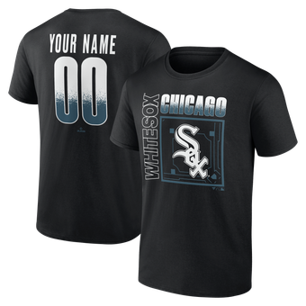 Men's Black Chicago White Sox Big & Tall Home Field Pop Personalized Name & Number T-Shirt