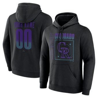 Men's Black Colorado Rockies Big & Tall Home Field Pop Personalized Name & Number Hoodie
