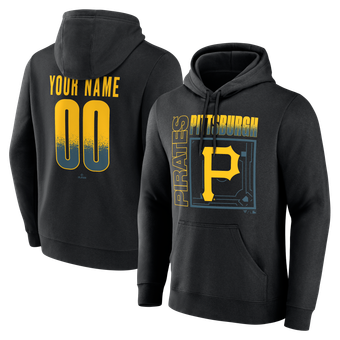Men's Black Pittsburgh Pirates Big & Tall Home Field Pop Personalized Name & Number Hoodie
