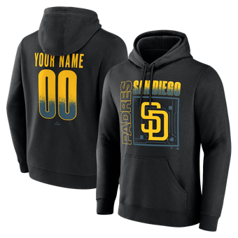 Men's Black San Diego Padres Big & Tall Home Field Pop Personalized Name & Number Hoodie