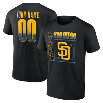Men's Black San Diego Padres Big & Tall Home Field Pop Personalized Name & Number T-Shirt