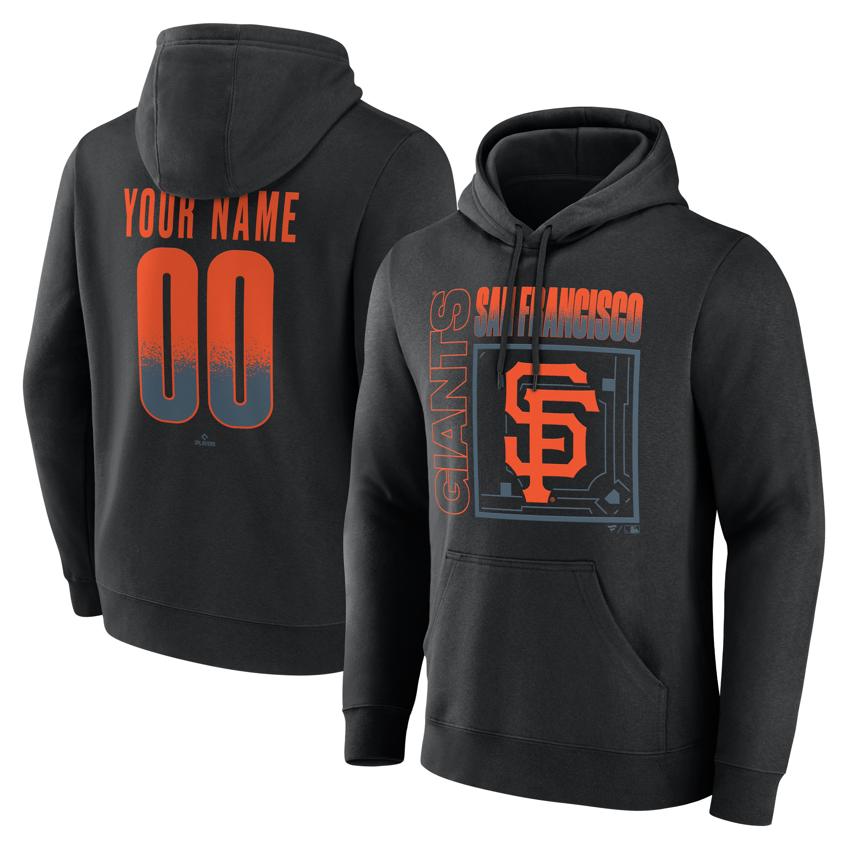 Men’s Black San Francisco Giants Big & Tall Home Field Pop Personalized Name & Number Hoodie Men’s Black San Francisco Giants Big & Tall Home Field Pop Personalized Name & Number Hoodie