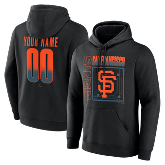 Men's Black San Francisco Giants Big & Tall Home Field Pop Personalized Name & Number Hoodie