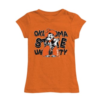 Girls Toddler Vive La Fete Orange Oklahoma State Cowboys Mascot & Name Fitted T-Shirt