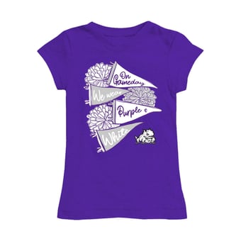 Girls Youth Vive La Fete Purple TCU Horned Frogs Game Day Spirit Cheer Fitted T-Shirt
