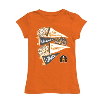 Girls Toddler Vive La Fete Tennessee Orange Tennessee Volunteers Game Day Spirit Cheer Fitted T-Shirt