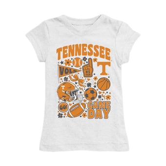 Girls Youth Vive La Fete White Tennessee Volunteers All-Star Game Day Sports Fitted T-Shirt