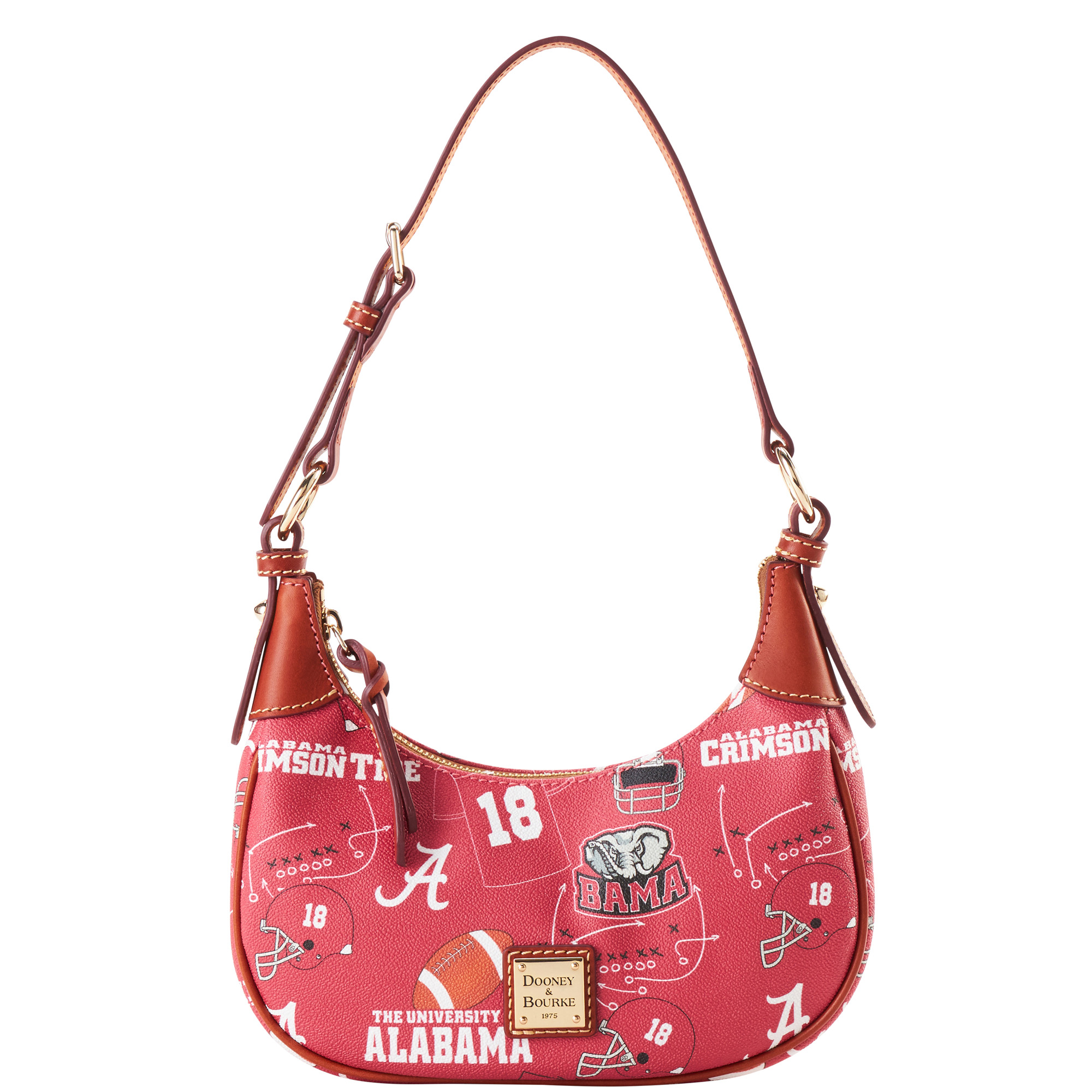 Women's Dooney & Bourke Alabama Crimson Tide Slouchy Shoulder Bag