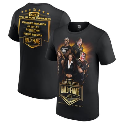Men's Black WWE Hall of Fame 2026 Class T-Shirt