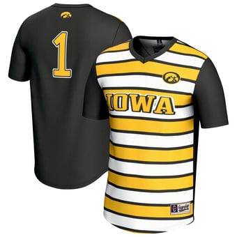 Unisex GameDay Greats Black Iowa Hawkeyes Lightweight Collegiate Soccer Fashion Jersey