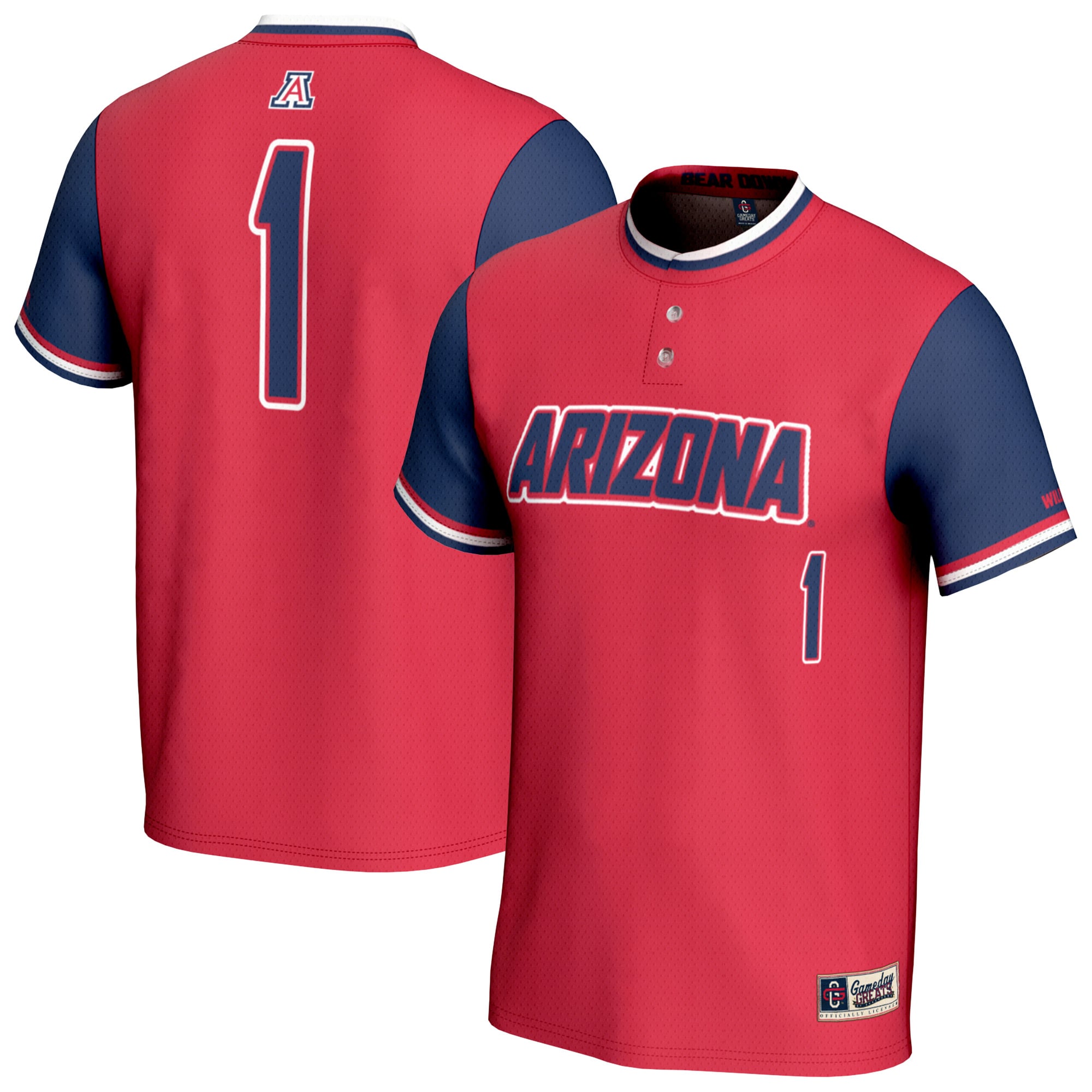 Unisex GameDay Greats Red Arizona Wildcats Lightweight Softball Fashion Jersey