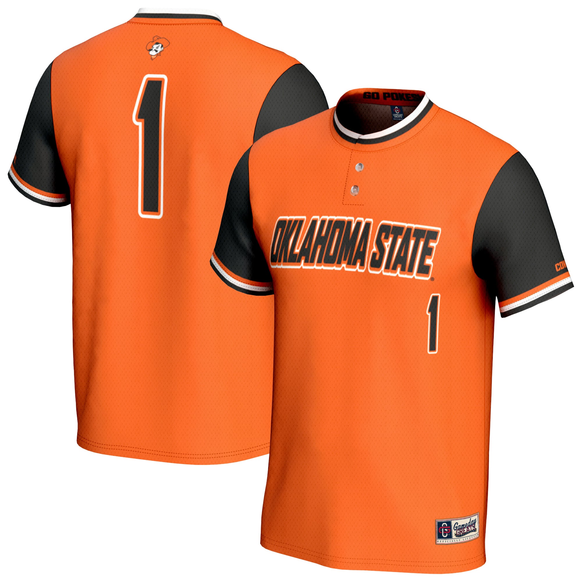 Youth GameDay Greats Orange Oklahoma State Cowboys Lightweight Softball Fashion Jersey