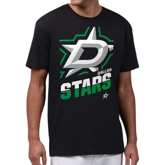 Men's Starter Black Dallas Stars Logo Zoom T-Shirt