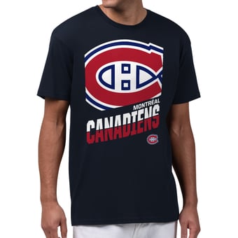 Men's Starter Navy Montreal Canadiens Logo Zoom T-Shirt