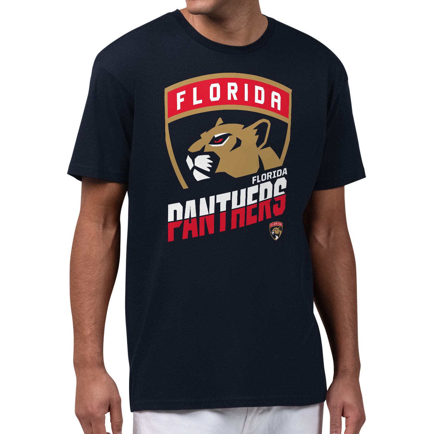 Men’s Starter Navy Florida Panthers Logo Zoom T-Shirt Men’s Starter Navy Florida Panthers Logo Zoom T-Shirt