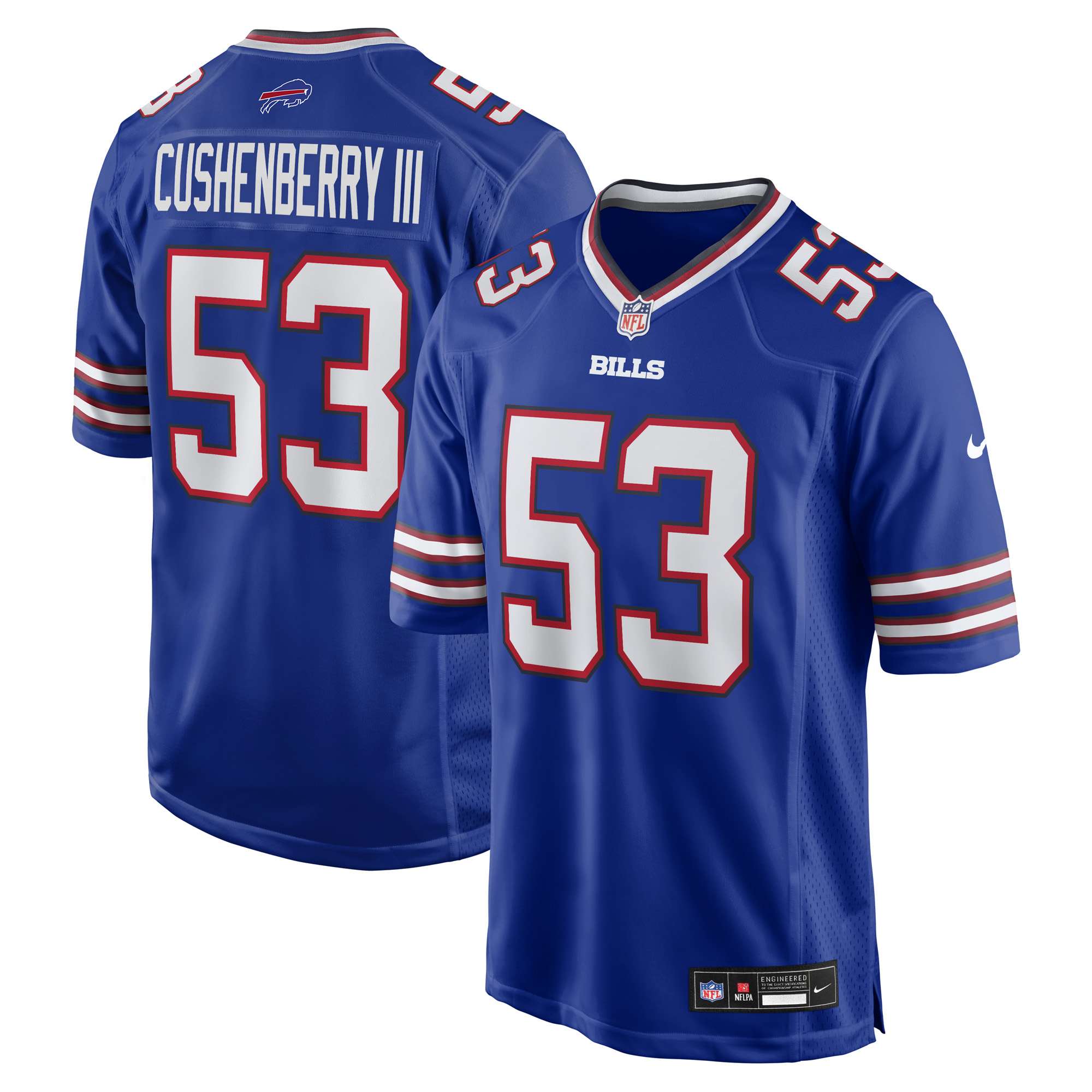 Men's Nike Lloyd Cushenberry III  Royal Buffalo Bills Team Game Jersey