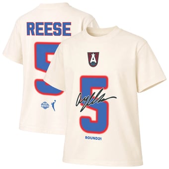 Unisex round21 Angel Reese Cream Atlanta Dream Motion Name & Number T-Shirt