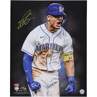 Julio Rodriguez Seattle Mariners Autographed 16" x 20" Unleashed Photograph - Limited Edition of 25
