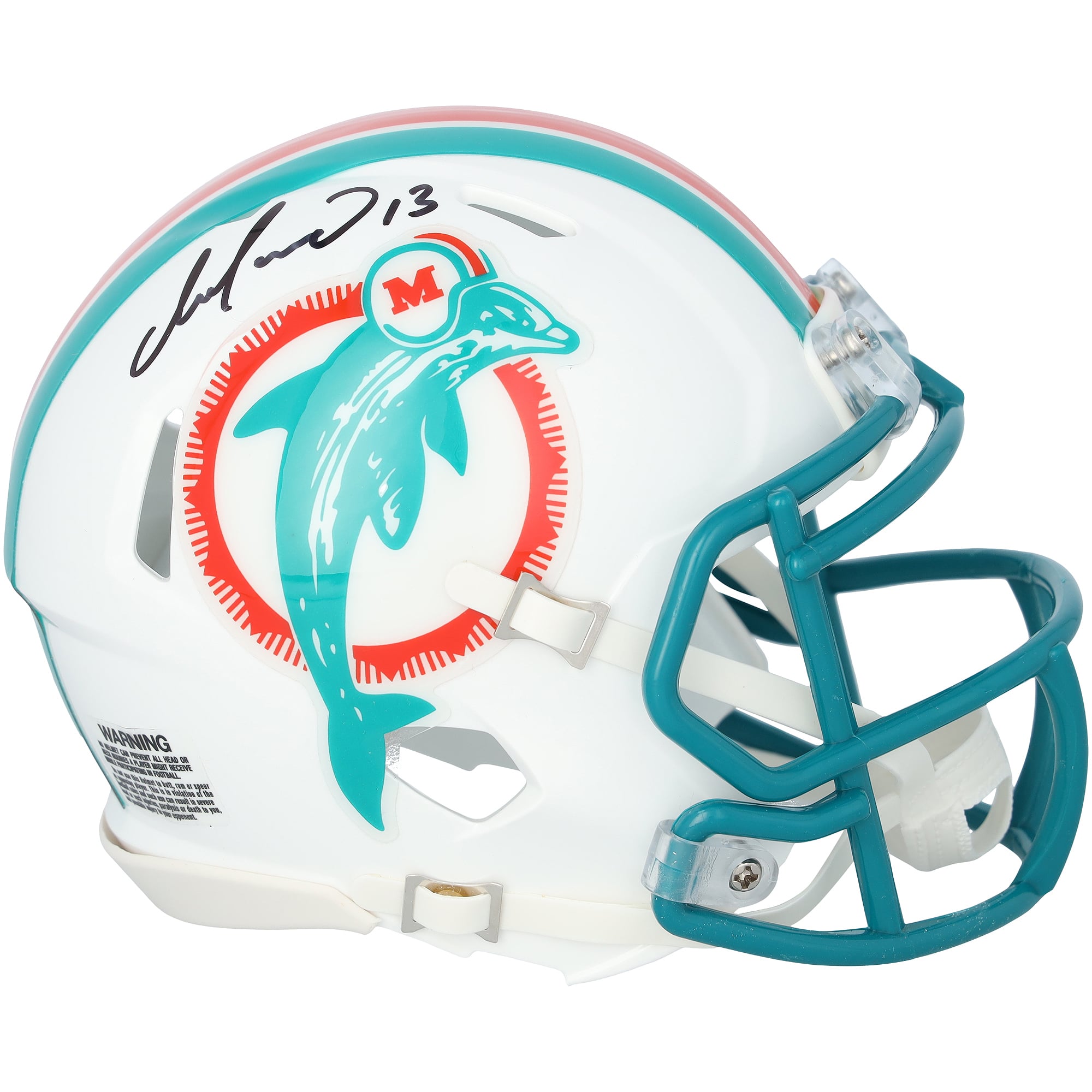 Dan Marino Miami Dolphins Autographed Riddell 1980-1996 Throwback Speed Mini Helmet