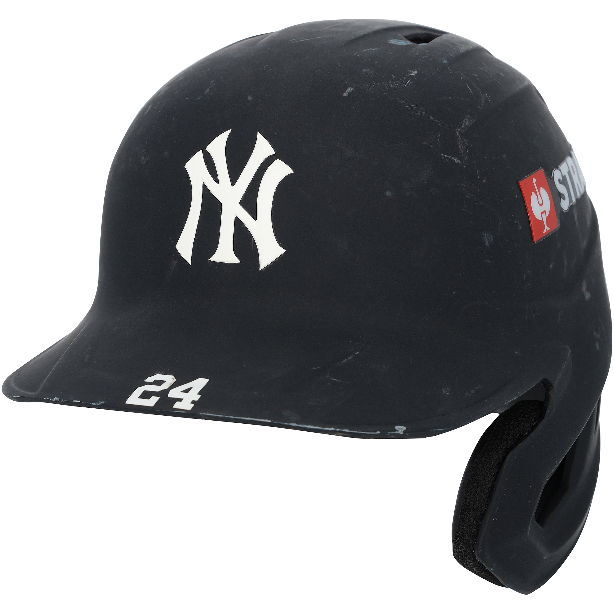Jasson Domínguez New York Yankees Game-Used #24 Navy Batting Helmet vs. Baltimore Orioles on Septmeber 18, 2025