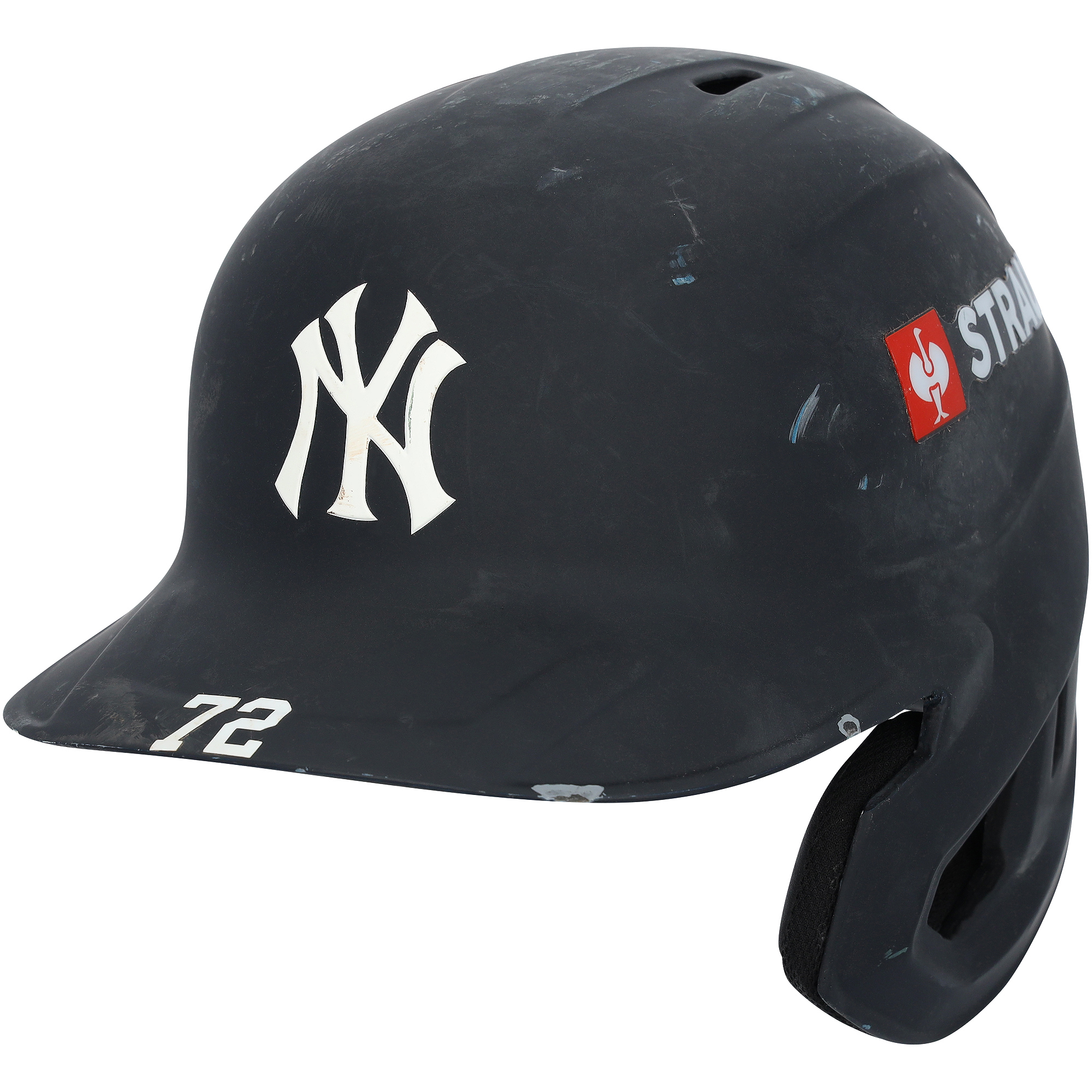Jose Caballero New York Yankees Game-Used #72 Navy Batting Helmet Worn During Games Played on August 4, September 18 and October 4, 2025