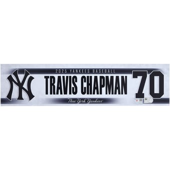 Travis Chapman New York Yankees Player-Issued #75 Nameplate from the 2025 MLB Postseason