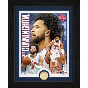 Highland Mint Cade Cunningham Detroit Pistons Limited Edition Bronze Coin Photo Mint