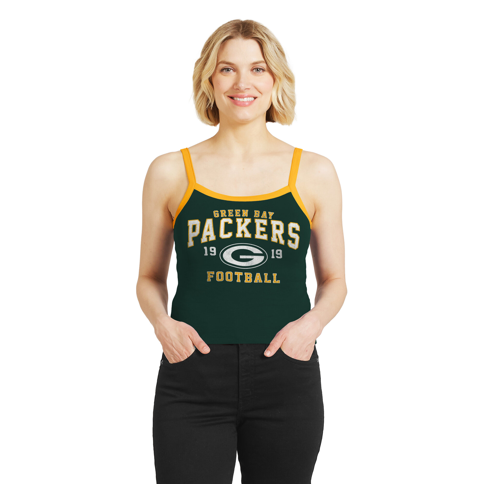 Women's WEAR by Erin Andrews  Green Green Bay Packers Colorblock Tank Top