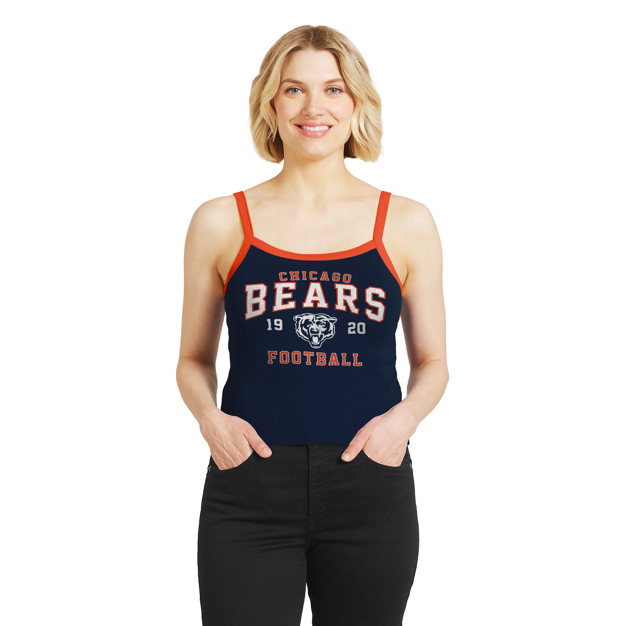 Women's WEAR by Erin Andrews  Navy Chicago Bears Colorblock Tank Top