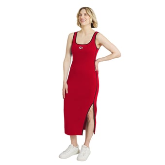 Women's WEAR by Erin Andrews  Red Kansas City Chiefs Ribbed Tank Dress