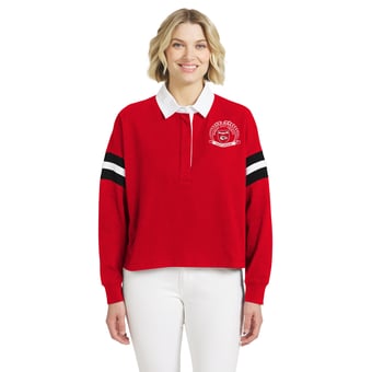 Women's WEAR by Erin Andrews  Red Kansas City Chiefs Rugby Long Sleeve T-Shirt