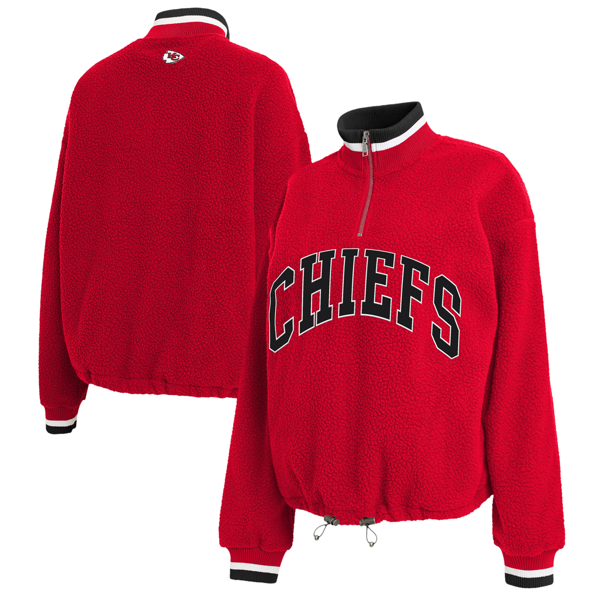 Women's WEAR by Erin Andrews  Red Kansas City Chiefs Polar Fleece Half-Zip Pullover