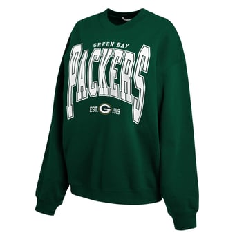 Women's WEAR by Erin Andrews  Green Green Bay Packers Oversized Crewneck Sweatshirt
