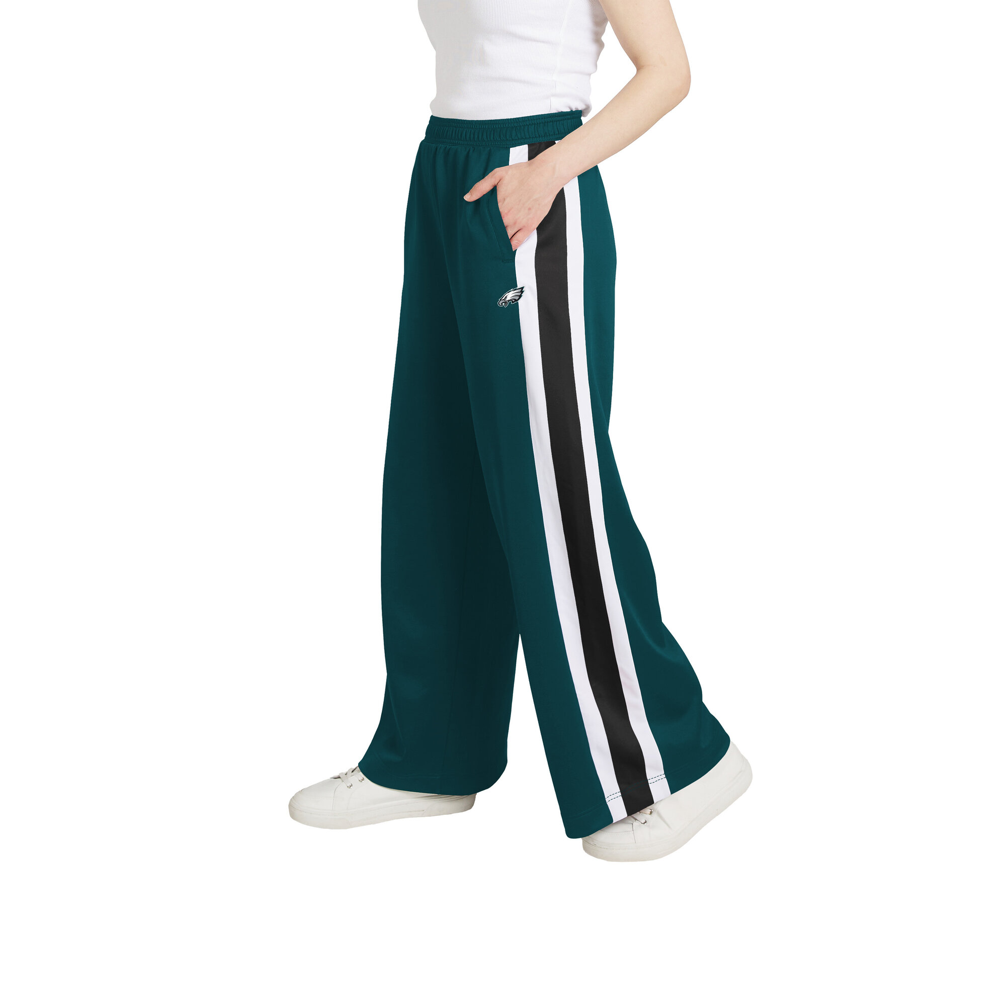 Women's WEAR by Erin Andrews Philadelphia Eagles Stripe Track Pants
