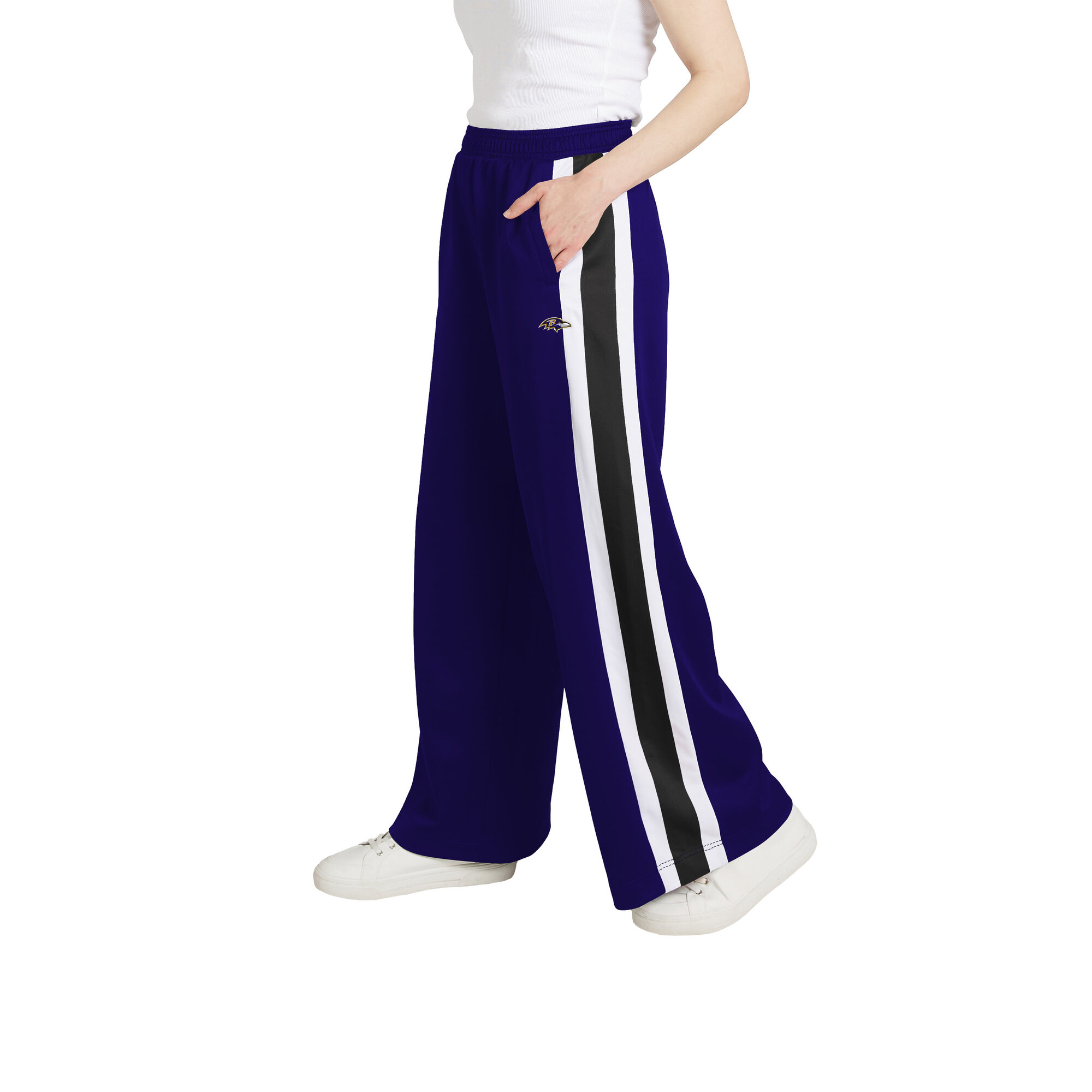 Women's WEAR by Erin Andrews Baltimore Ravens Stripe Track Pants