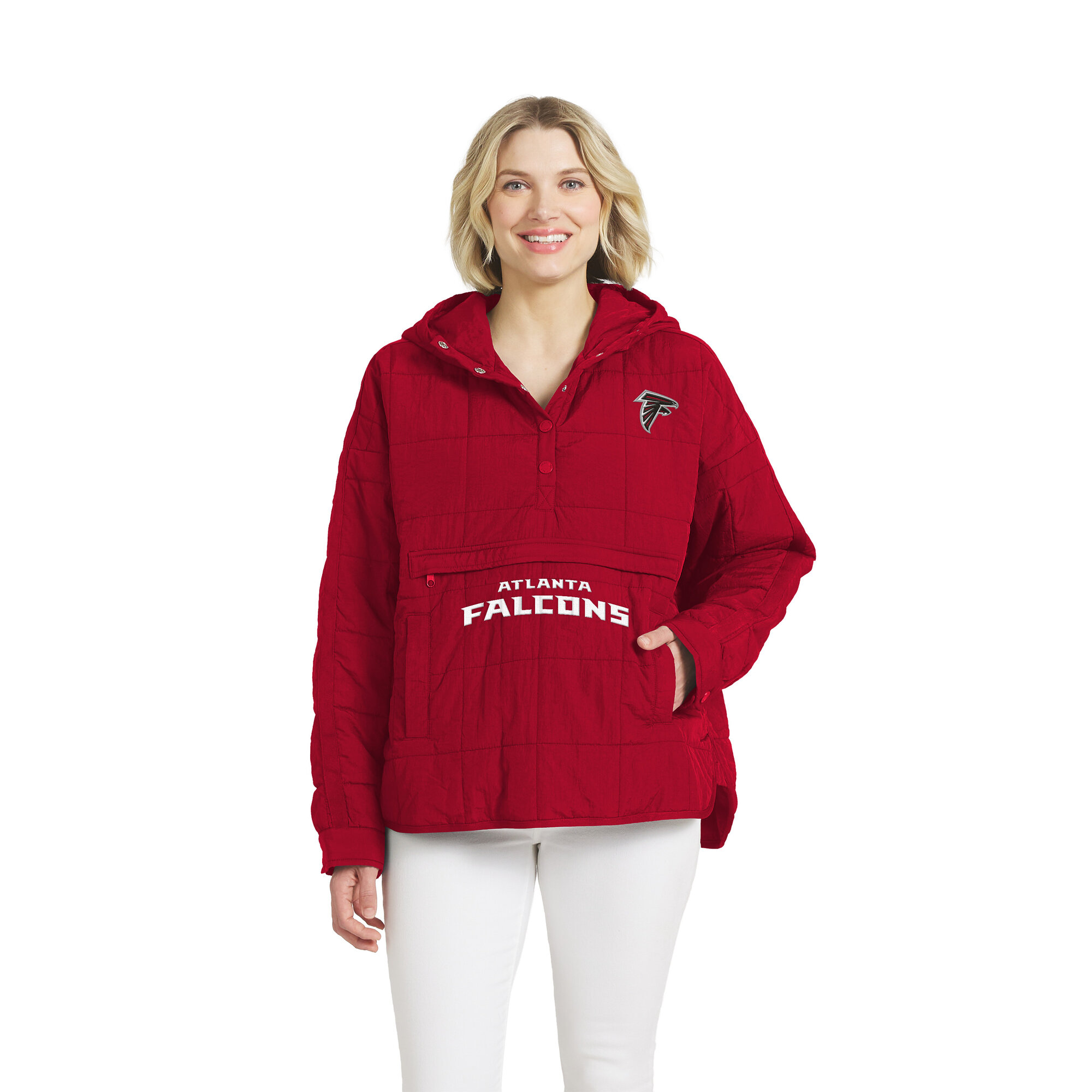 Women's WEAR by Erin Andrews  Red Atlanta Falcons Woven Packable Jacket