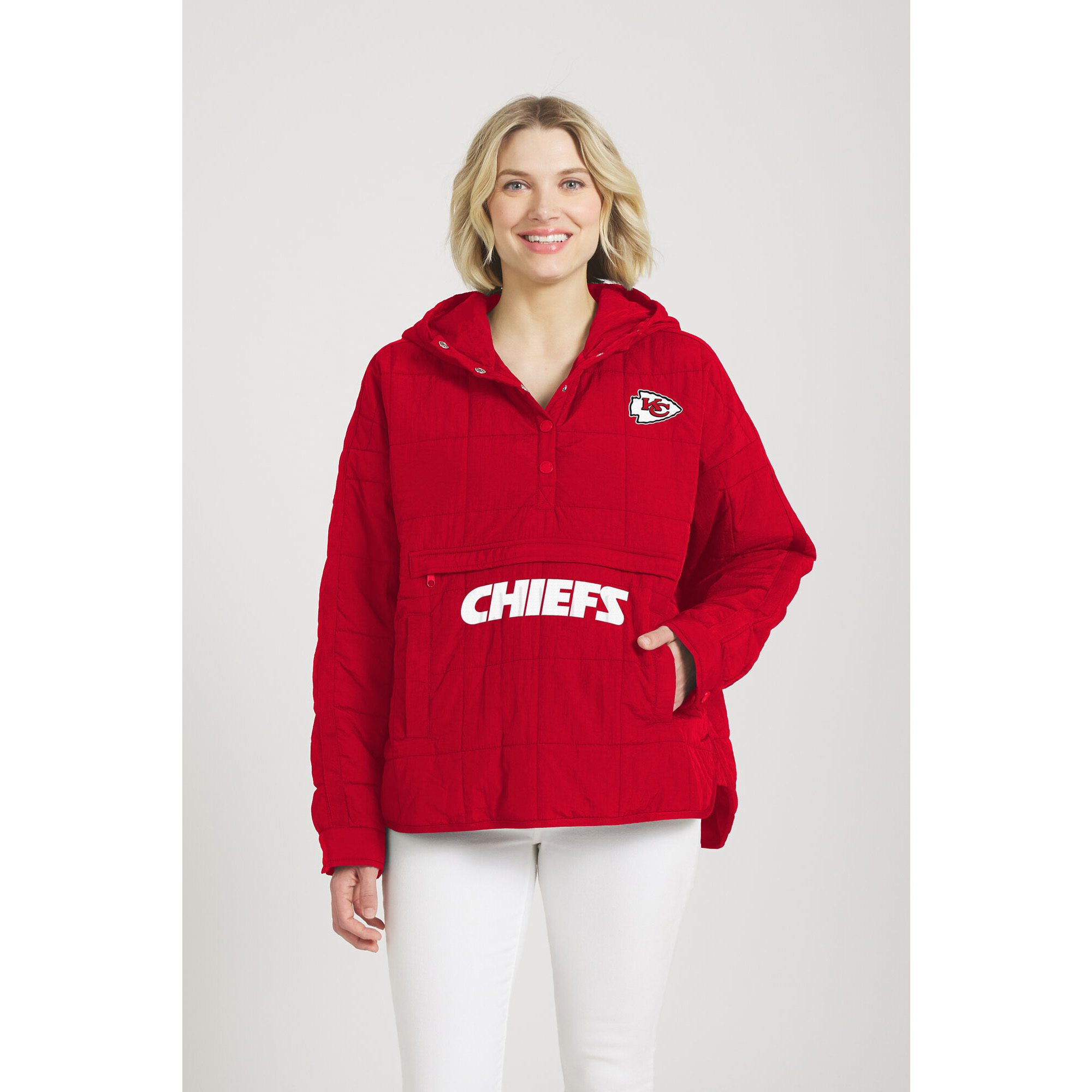 Women's WEAR by Erin Andrews  Red Kansas City Chiefs Woven Packable Jacket
