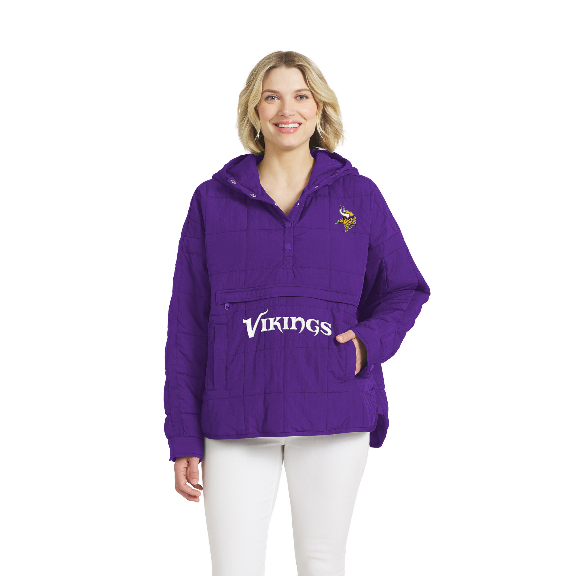 Women's WEAR by Erin Andrews  Purple Minnesota Vikings Woven Packable Jacket
