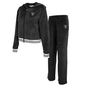 Women's WEAR by Erin Andrews  Black Las Vegas Raiders Velour Track Suit
