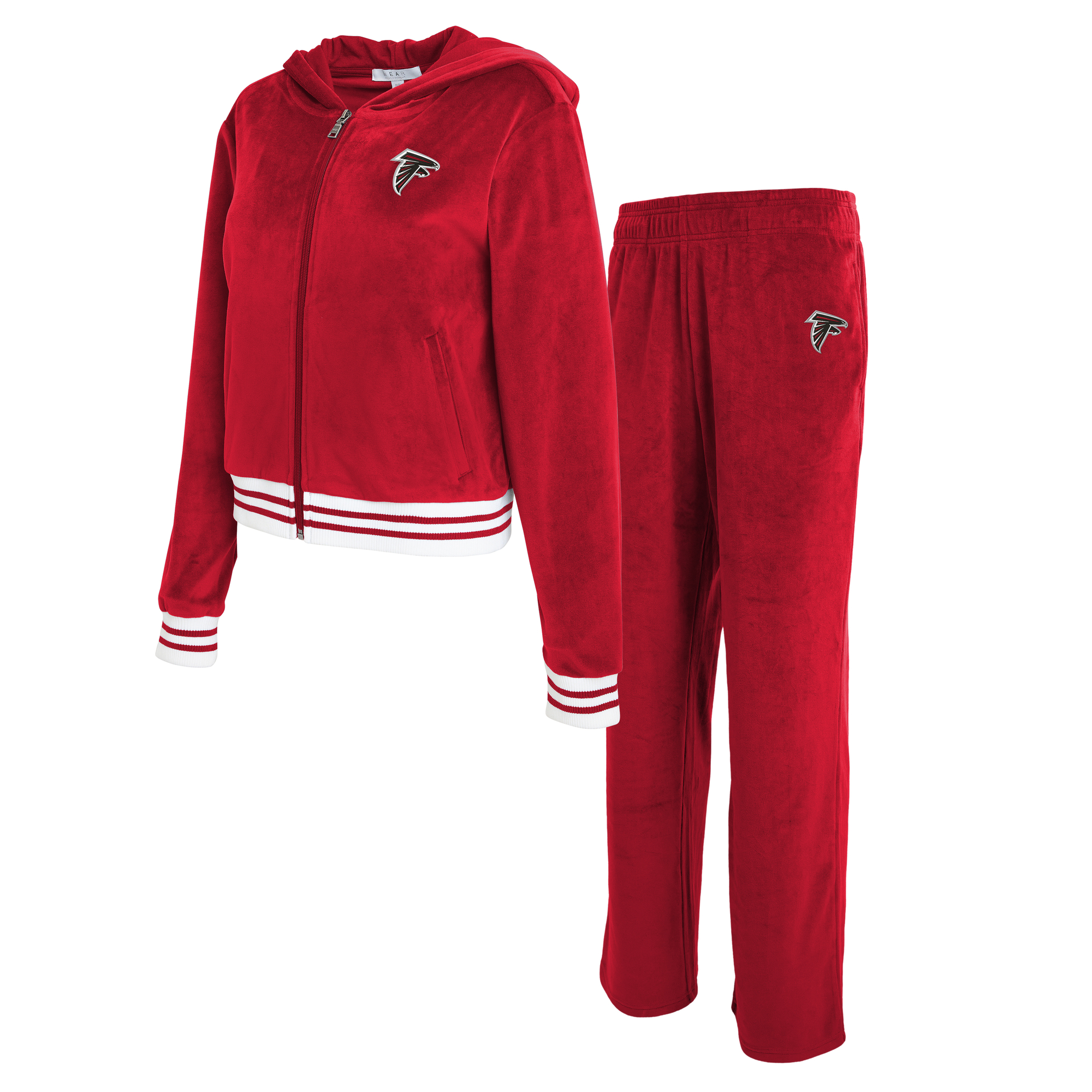 Women's WEAR by Erin Andrews  Red Atlanta Falcons Velour Track Suit