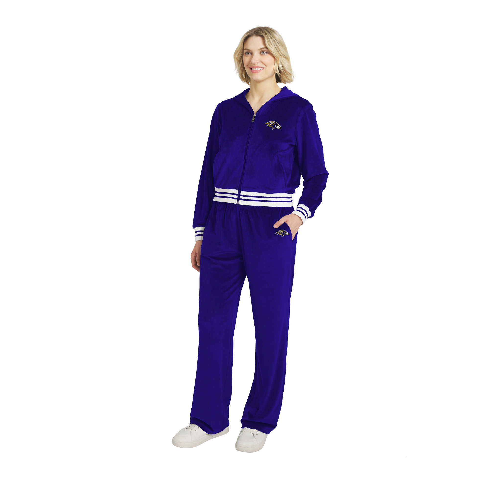 Women's WEAR by Erin Andrews  Purple Baltimore Ravens Velour Track Suit