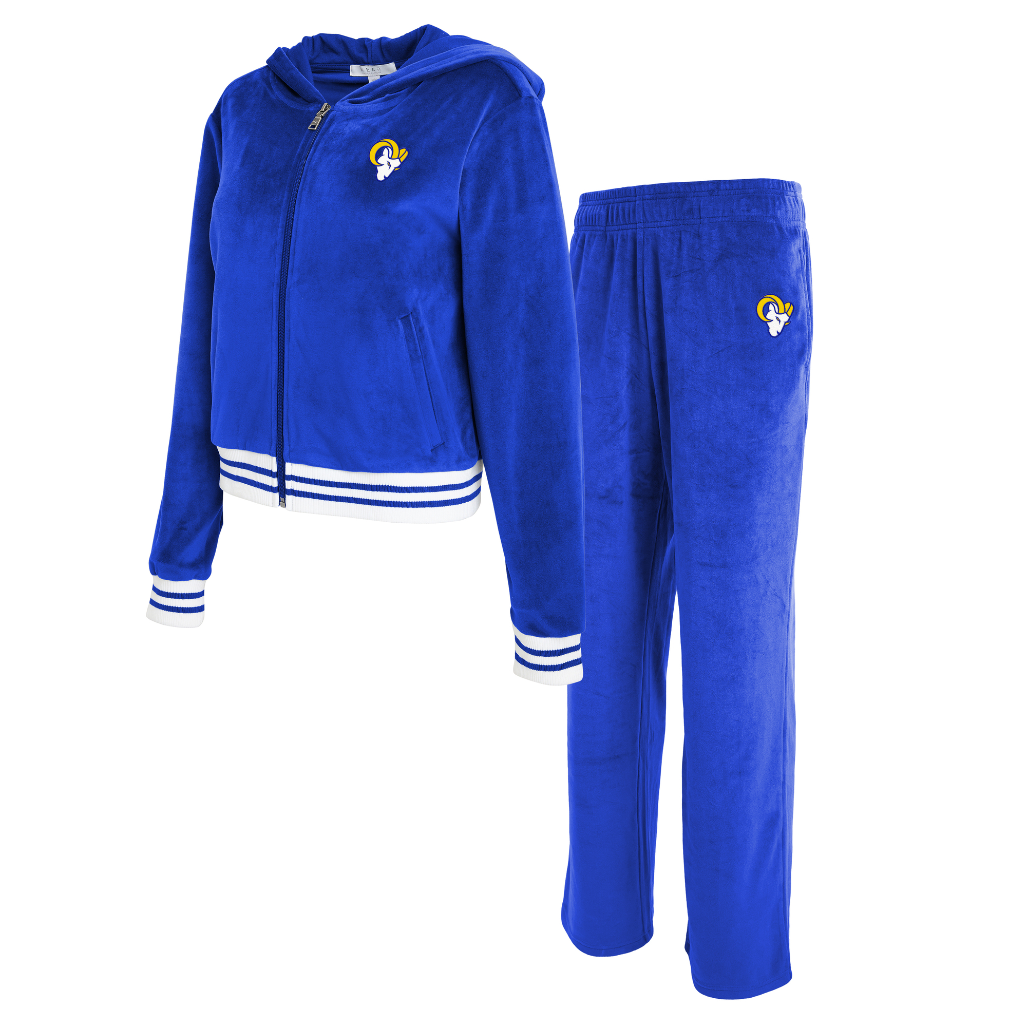 Women's WEAR by Erin Andrews Royal Los Angeles Rams Velour Track Suit