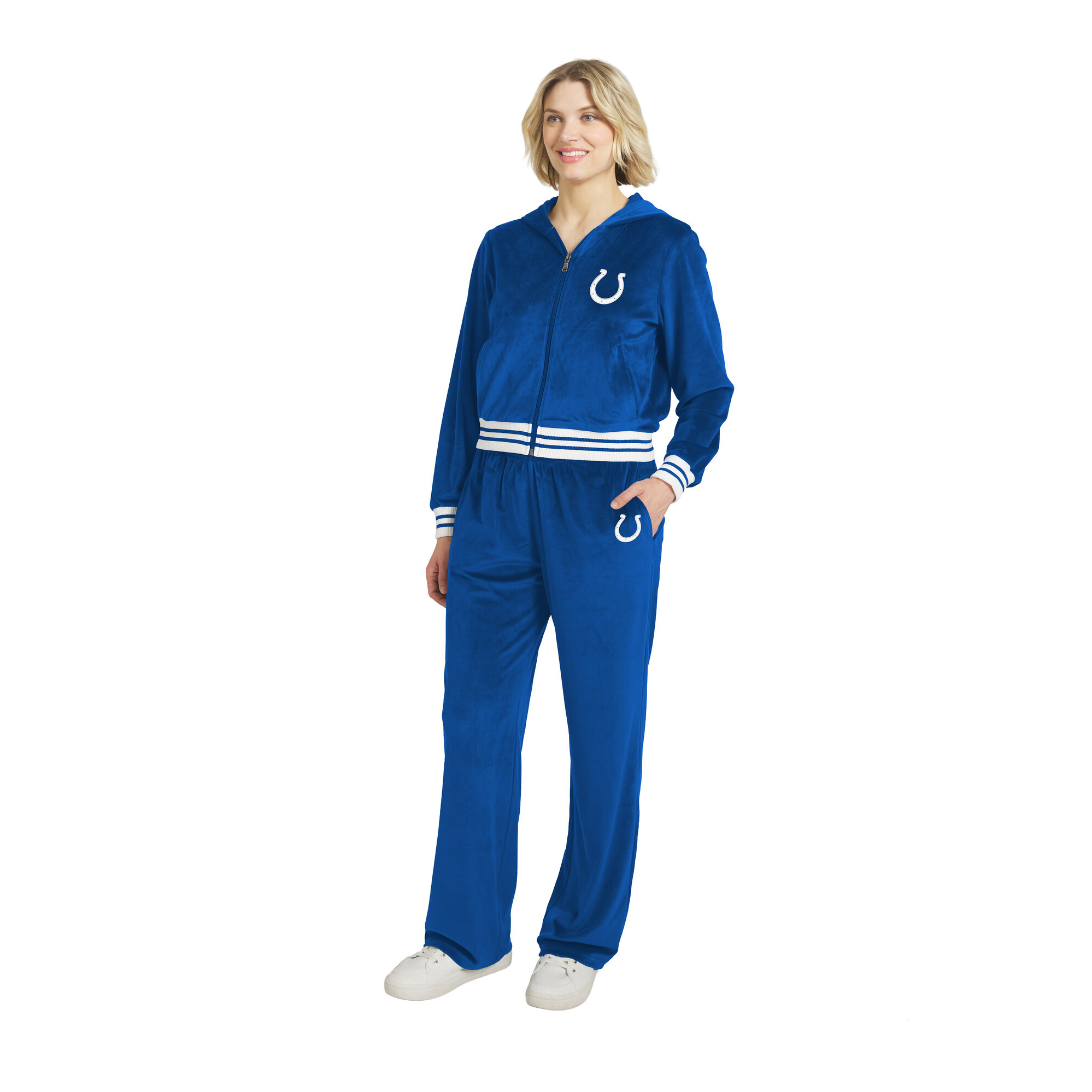 Women's WEAR by Erin Andrews  Royal Indianapolis Colts Velour Track Suit