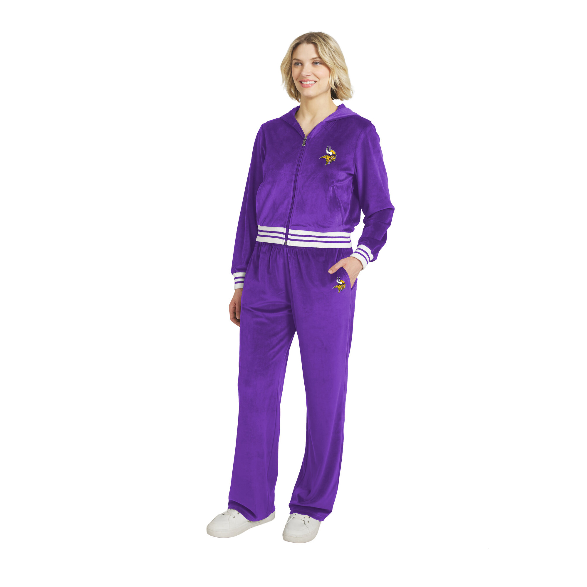 Women's WEAR by Erin Andrews Purple Minnesota Vikings Velour Track Suit